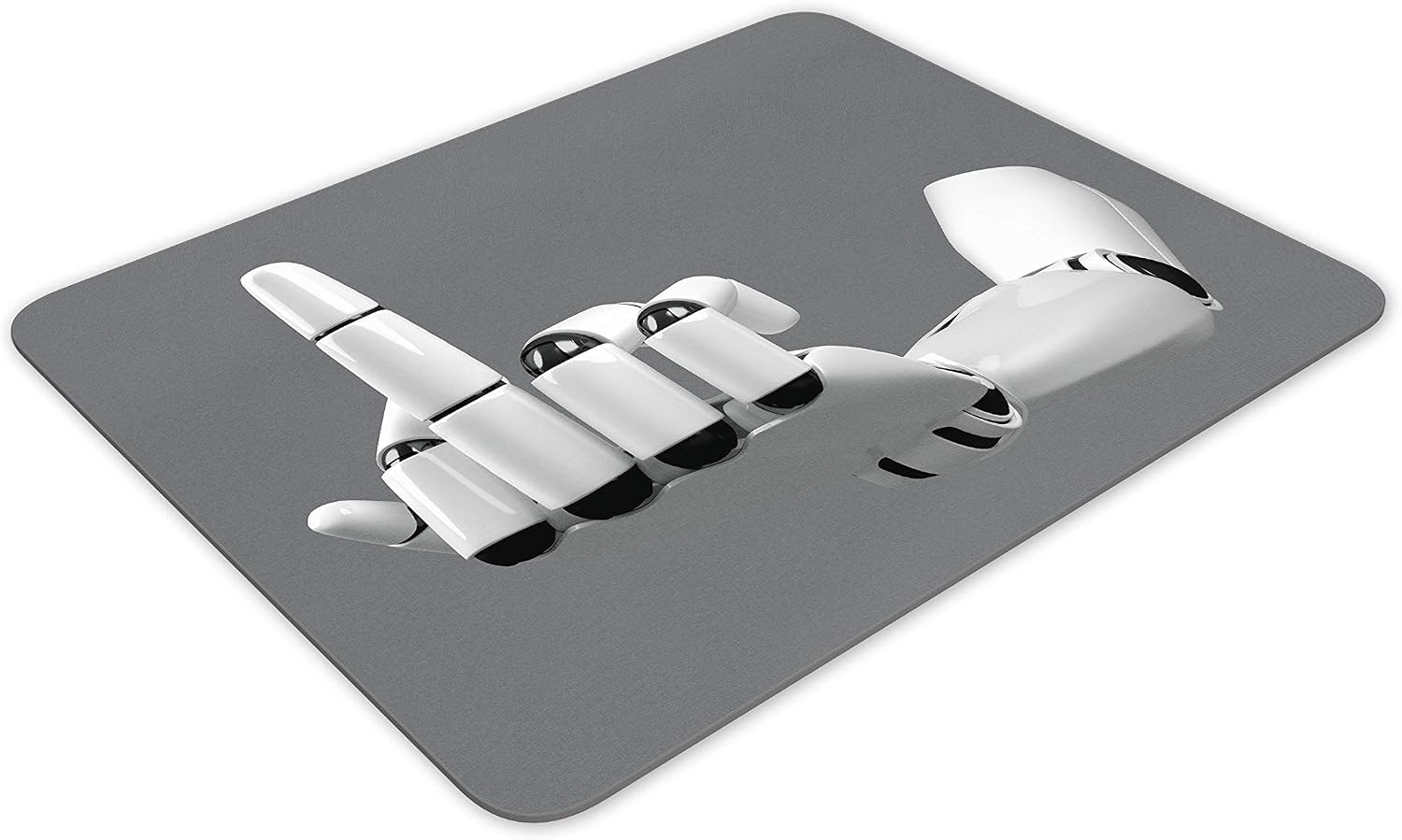 Destination Vinyl Ltd Middle Finger Robot Mouse Mat Pad - Rude Funny Joke Office Computer #12322, Multicolor, 23.5cm x 19.6cm x 5mm - Image 4