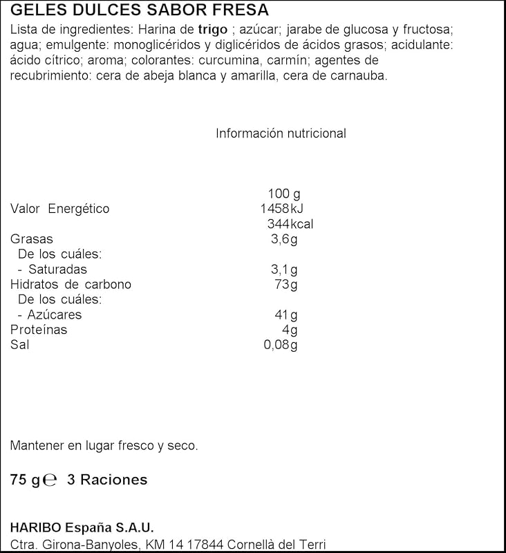 Mega Torcidas Geles Dulces - 18 bolsas x 75g (1350 gr)