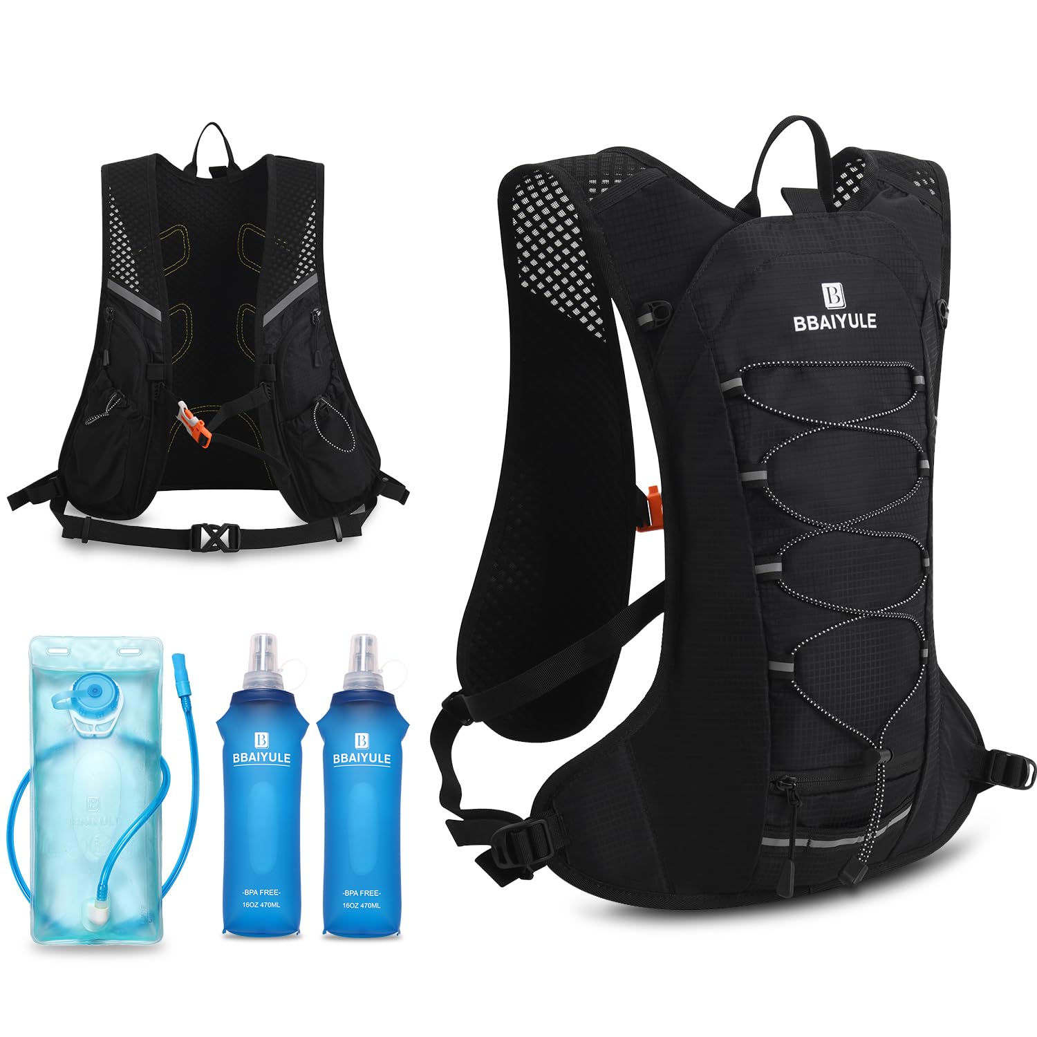 BBAIYULE Hydration pack with hydration bladder BPA Free|Large Big Cycling backpack|bike backpack for running skiing hiking cycling|backpack with hydration system