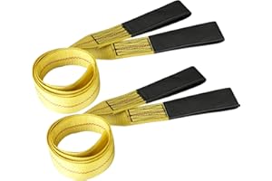 big-autoparts 2pcs 2 inch by 6 feet Lifting Strap 3000 lbs Load Capacity and 9000 lbs Breaking Strength Eye-Eye Web Sling