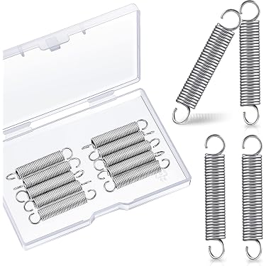 thumbnail image 2 of 4-Pack Extension Springs - 2-3/4 Inch Long X 1-5/8 Inch Diameter - Steel With Hooks 2 of 5