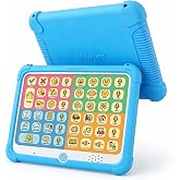 MibbyTalk AAC Device for Autism, Communication Tool for Nonverbal Kids | 32 Preset and 11 Recordable Buttons with Stickers and Silicone Case &ndash; for Home, School, and Speech Therapy, Blue