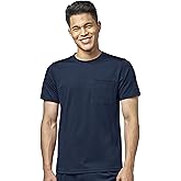 WonderWink Mens Men's Moto Knit Crew Neck Top