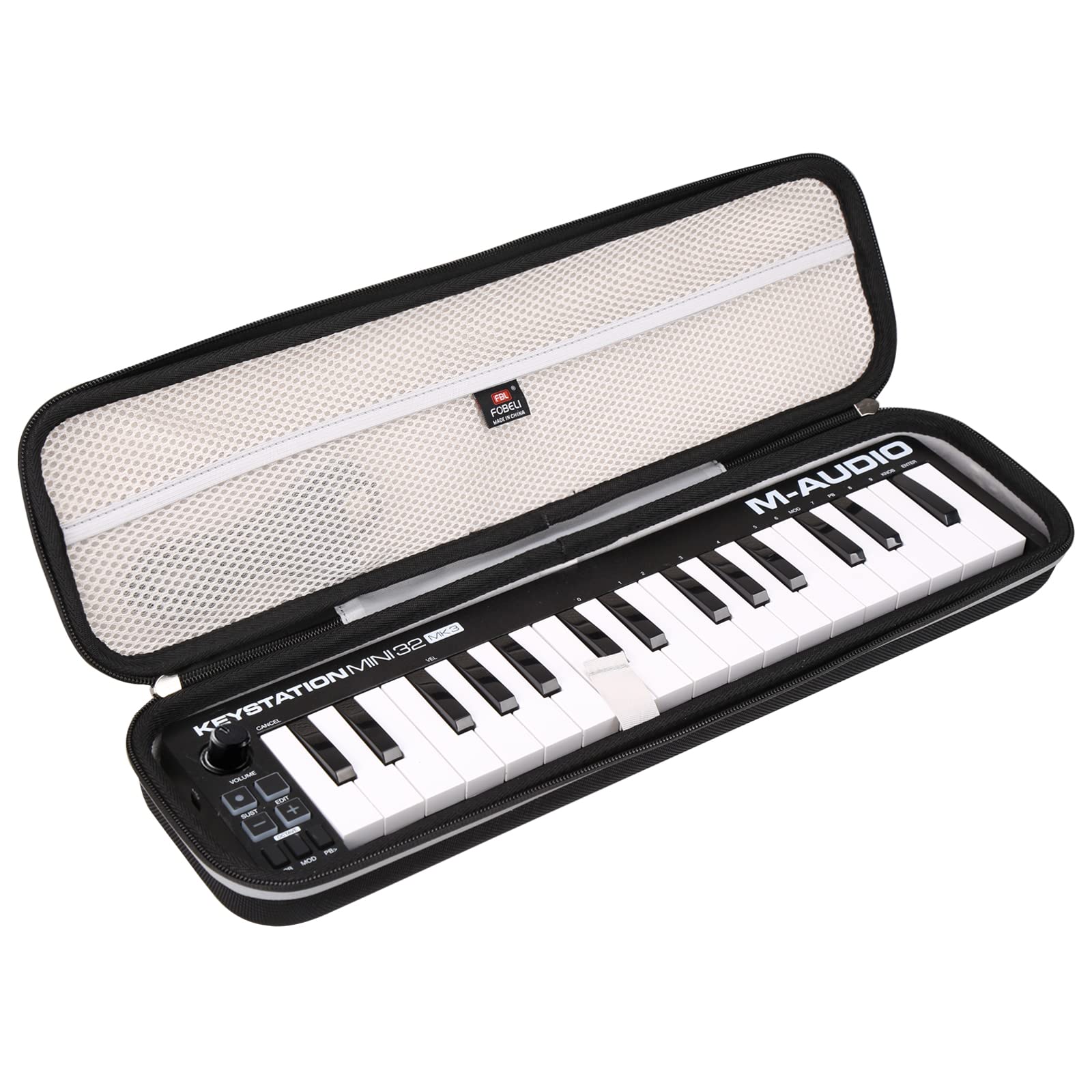 Photo 1 of FBLFOBELI EVA Hard Storage Carrying Case for M-Audio/Donner Keystation Mini 32 MK3 Ultra-Portable 32-Key USB MIDI Keyboard Controller (Case Only)