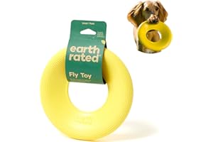 Earth Rated Flying Disc Dog Toy, Interactive Flying Saucer Toy for Adult and Puppy Dogs, Floats in Water, Small