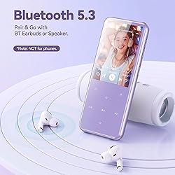 AGPTEK 64GB MP3 Player with Bluetooth, M3 2.4 inch