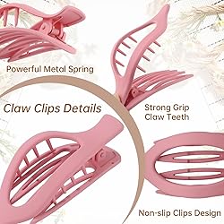 French Flat Hair Clips for Women - 6Pcs Flat Hair