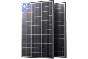 Callsun 200 Watt Solar Panel 12V, 2Pcs N-Type 16BB 100W Solar Panel, 25% High Efficiency Monocrystalline PV Modules,Ideal for RV, Trailer, Camper, Marine, Rooftop, Farm, Off-Grid (100w 2-Pack Panels)