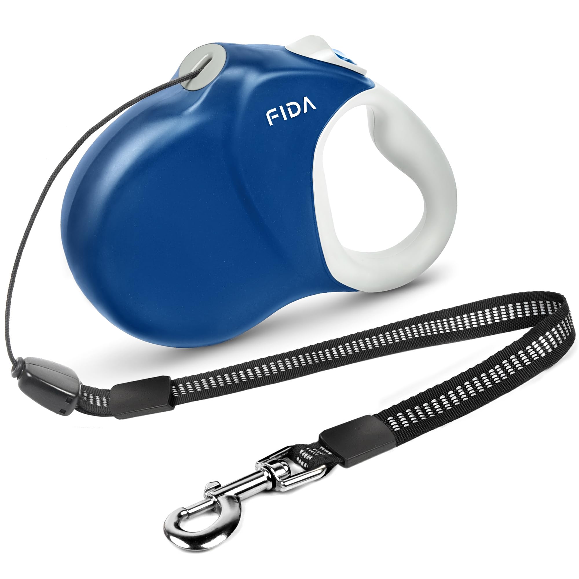 Photo 1 of Fida 30ft Upgraded Retractable Dog Leash, Heavy Duty Pet Walking Leash for Medium/Large Breed up to 110 lbs, 360° Tangle-Free Long Retract Dog Lead, Soft Grip, One-Hand Brake, Blue