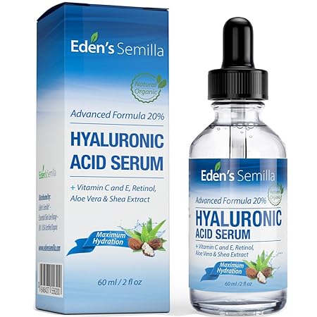 Hyaluronsäure Serum 60ml – Die beste Anti-Aging Feuchtigkeitspflege. Strafft und glättet feine Linien und Fältchen. Enthält V
