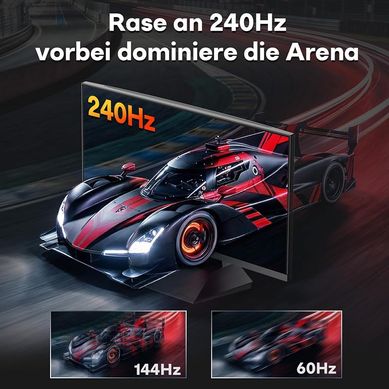 G27H3D 27 Zoll Gaming Monitor 240Hz, FHD (1920×1080) Fast IPS Bildschirm, 1ms MPRT, HDR400, 90% DCI-P3, Low Blue Light, 2× HDMI 2.0 & DP 1.4, VESA 100×100, PC Gaming Monitor, Schwarz