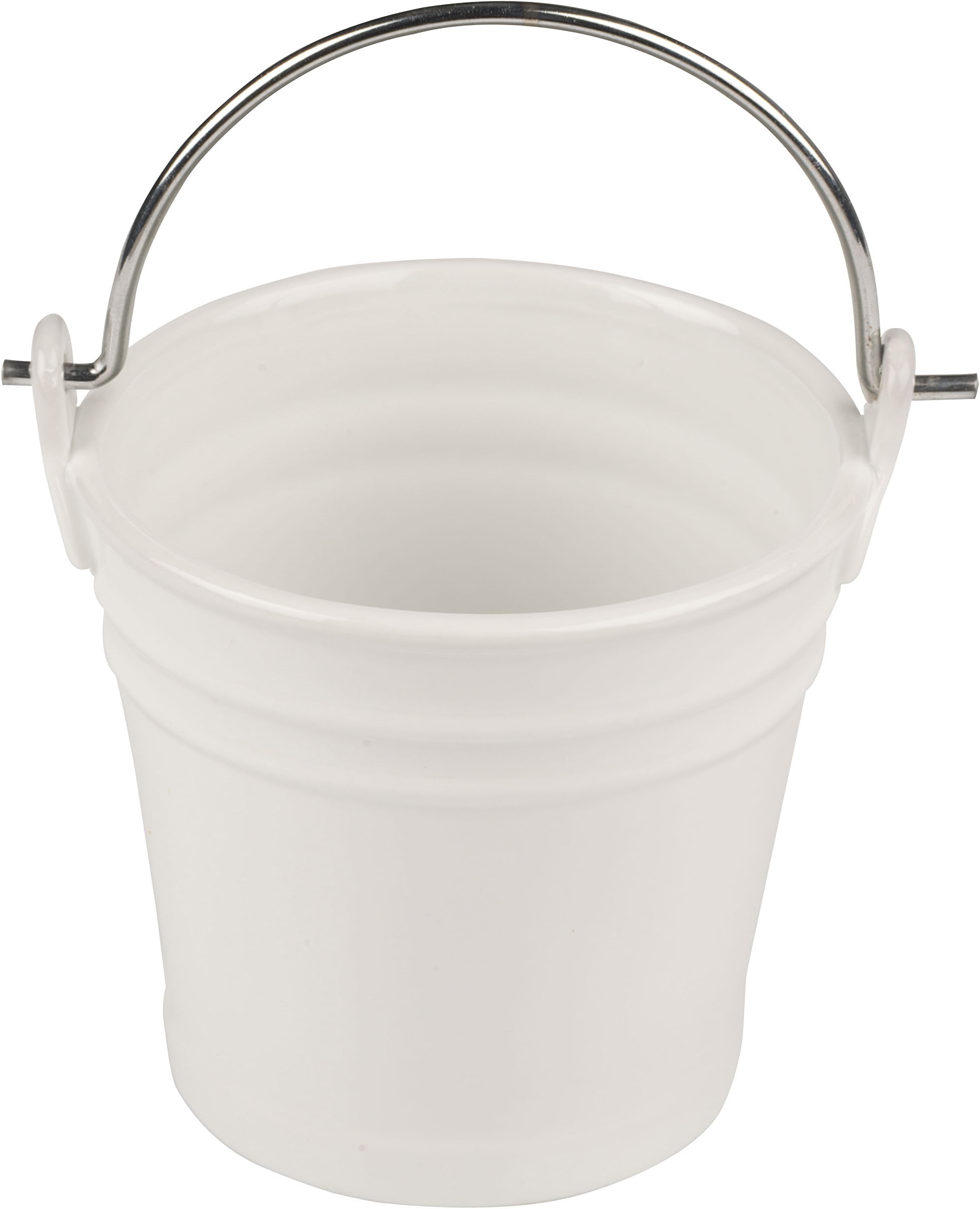 White Porcelain Chips Fries Bread Side Serving Dish Bowl Bucket (Single)