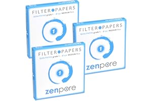 ZENPORE Qualitative Filter Paper 15cm Lab Filter Paper for Chemistry, Standard Qualitative Grade 1-Medium Flow 150mm(300 Discs)