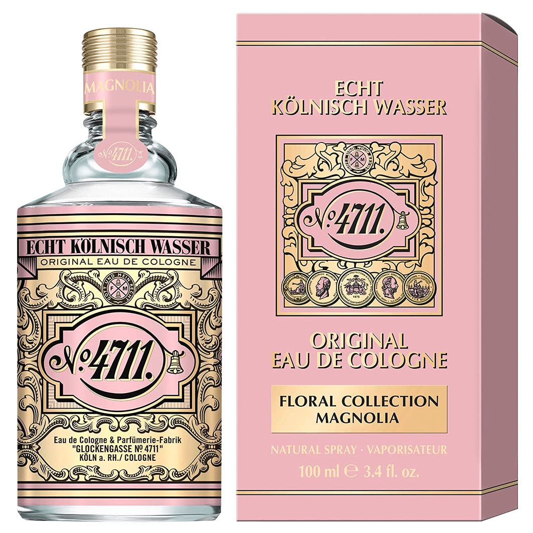4711 Floral Collection Magnolia Eau de Cologne for Women 100ml - Delicate Fragrance with Fresh Magnolia Floral Notes
