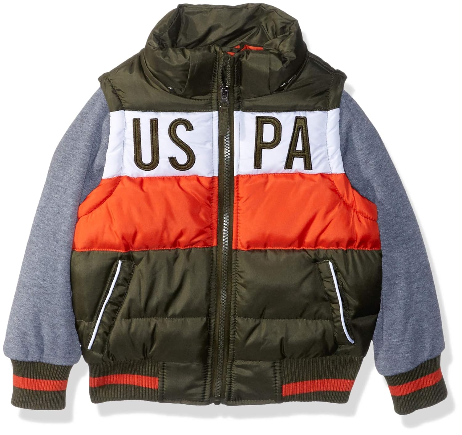 polo bubble vest with hood