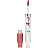 Maybelline Super Stay 24, 2-Step Liquid Lipstick Makeup, Long Lasting Highly Pigmented Color with Moisturizing Balm, Frosted Mauve, Mauve Pink, 1 Count