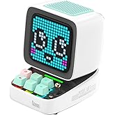 Divoom Ditoo Pixel Art Gaming Portable Bluetooth Speaker with App Controlled 16X16 LED Front Panel, Also a Smart Alarm (White
