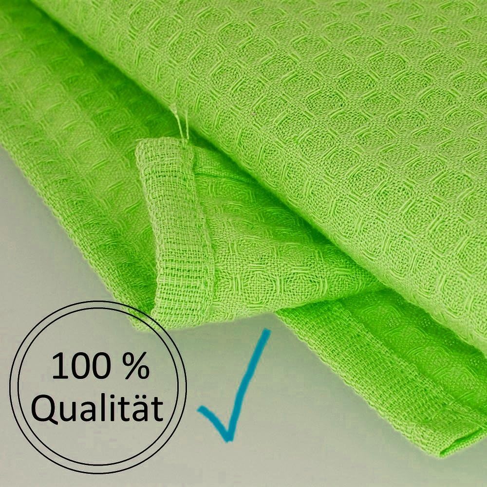 6 Intensiv Grune Geschirrtucher Aus 100 Baumwolle Waffel Pique Apfelgrun Kuchentuch Putztuch Handtuch Geschirrtuch Sattes Grun Amazon De Kuche Haushalt