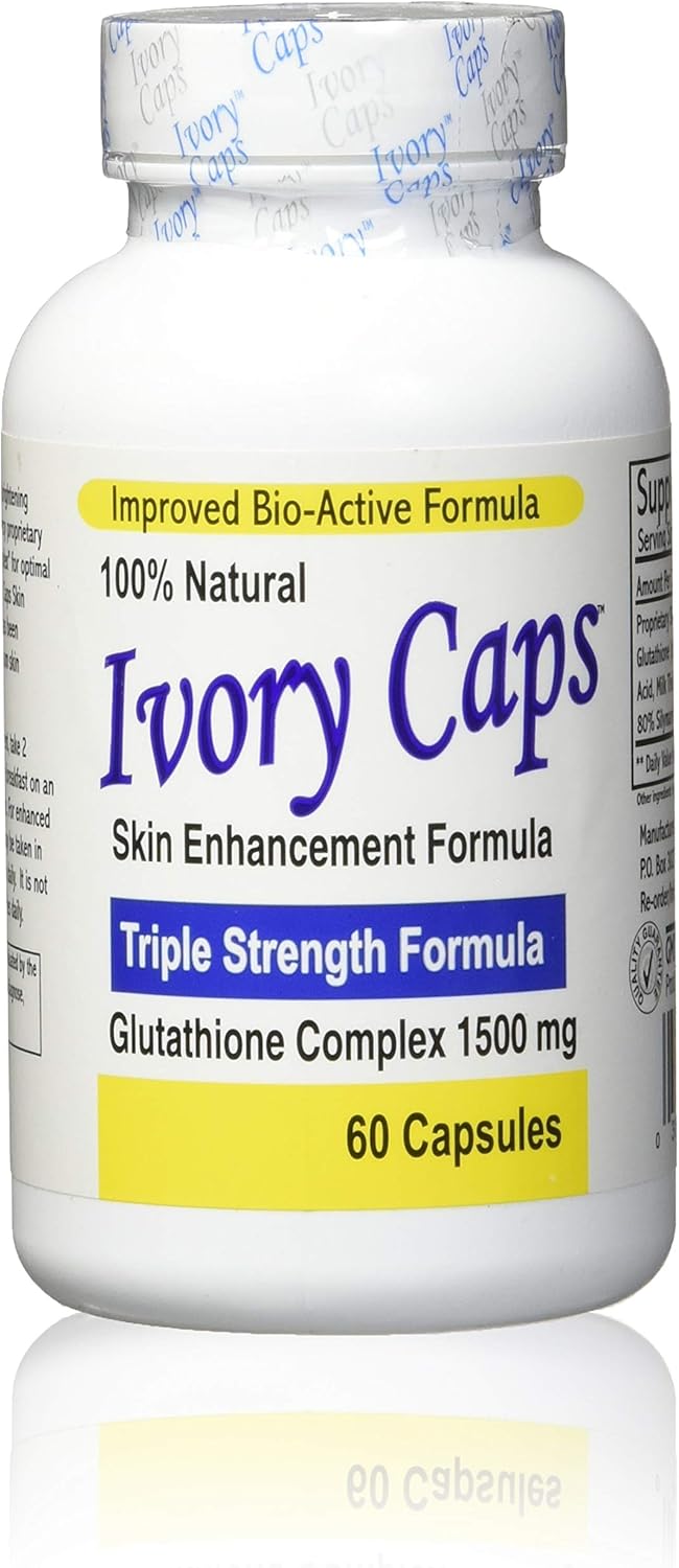Ivory Caps Maximum Potency 1500 mg Glutathione Skin Whitening Pills