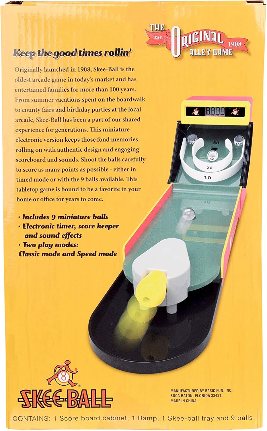 Basic Fun Skee Ball Mini Electronic Game: Toys & Games