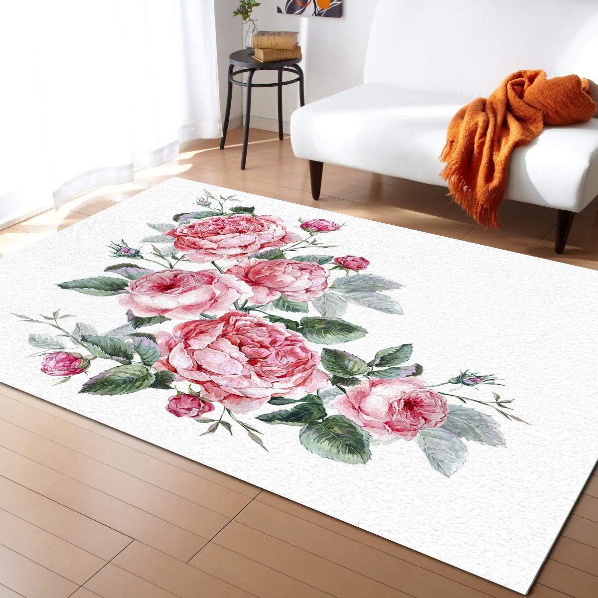 LBDecor 3'x5' Large Area Rug Elegant Flower Collection Area Runner Rugs Non Slip