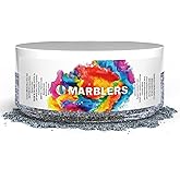 MARBLERS Blue Mica Powder [Magic Lake Pearl] 1oz (28g) | Cosmetic Grade | Epoxy Resin Pigment | Dye | Non-Toxic, Vegan, Cruelty-Free | Lip Gloss, Nails, Body Butter | Bath Bomb, Candle & Soap Making