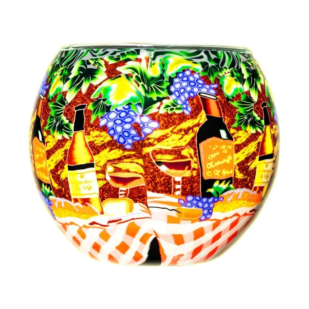 Benaya Glass Nightlight Tealight Holder - Wine Setting