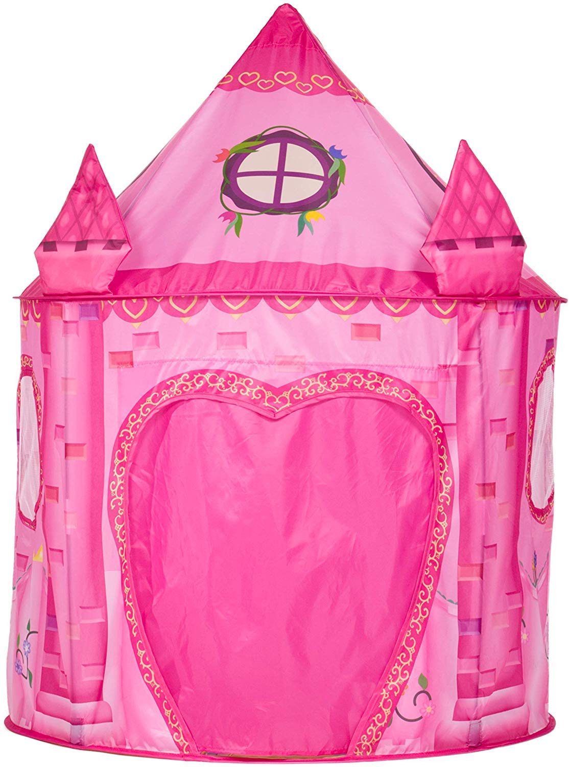 Benebomo Pink Play tent,Girls tent, Princess Castle, Kids play houses for garden, Children play tent for indoor, A place for children to rest and have fun