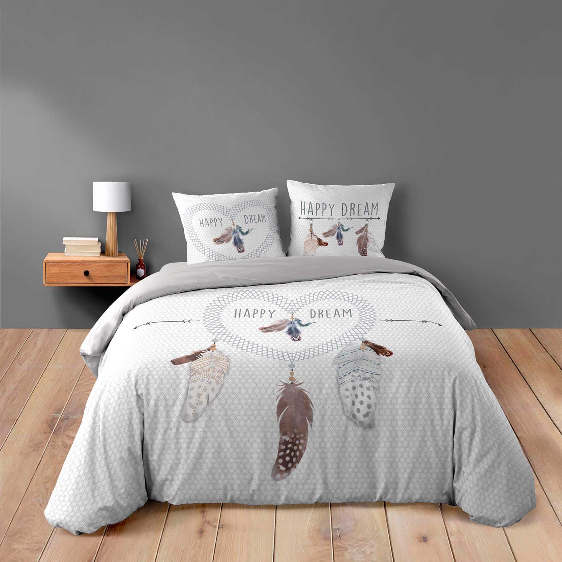 Douceur d'Intérieur, Happy Dream 3-Piece Bedding Set (240 x 220 cm) 100% Cotton