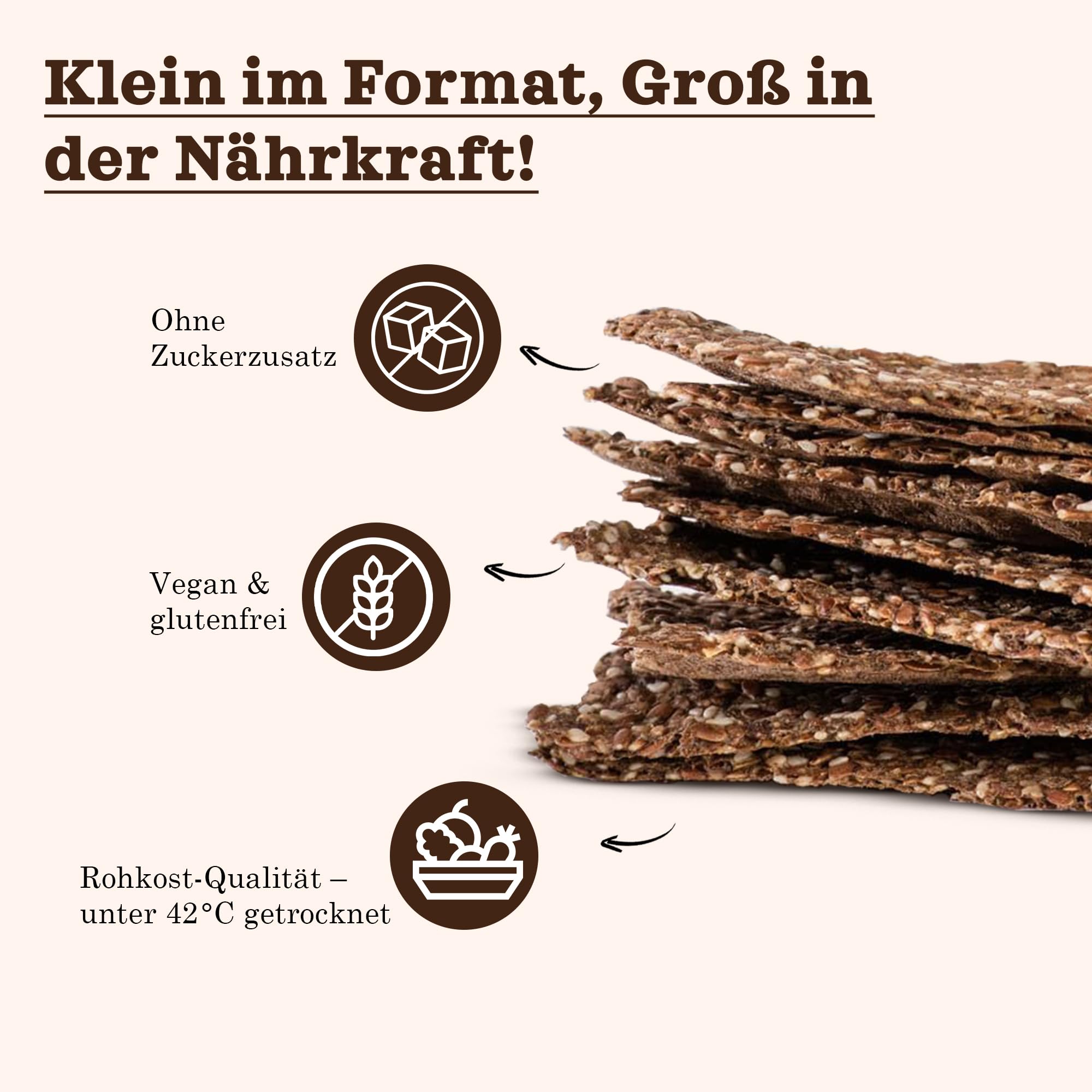 Elly Momberg Bio Leinsamen Cracker Keto 90g (Zwiebel & Majoran) – Low Carb, Glutenfrei, Vegan, Ohne Zuckerzusatz – Rohkost Crackers mit Zwiebel & Majoran, Ballaststoffreich, Gesunder Snack 4