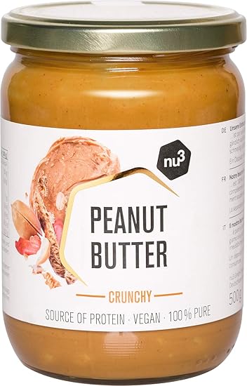 Nu3 Beurre De Cacahuete Croquant Peanut Butter 500g 100 Beurre D Arachide Crunchy Naturellement Proteine