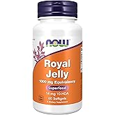 NOW Foods Supplements, Royal Jelly 1000 mg with 10-HDA (Hydroxy-D-Decenoic Acid), 60 Softgels
