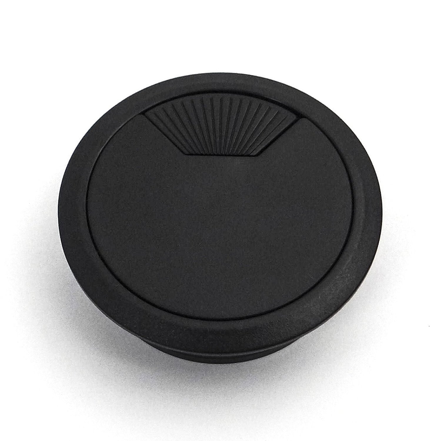 SO-TECH® 2 Pieces Cable Grommet Cable Outlet Tidy Insert Plastic Cable Organiser Ø 60 mm Black