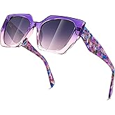 FEISEDY Trendy Polarized Sunglasses, Oversized Irregular TR Frame for Women Men, Retro Shades UV400 B0016