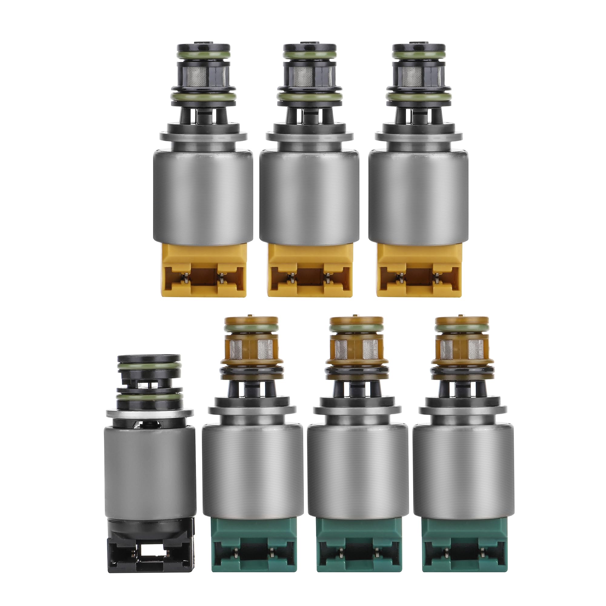 Photo 1 of CAREONLINE 7PCS ZF6HP19 6HP21 Transmission Solenoid Kit Fits for 2003-2011 B-M-W X3 323i 325i, 2002-2011 Au-di A6 A8 OE: 6HP19 ZF6HP26 6HP26 6HP32 1068298044 1068298045