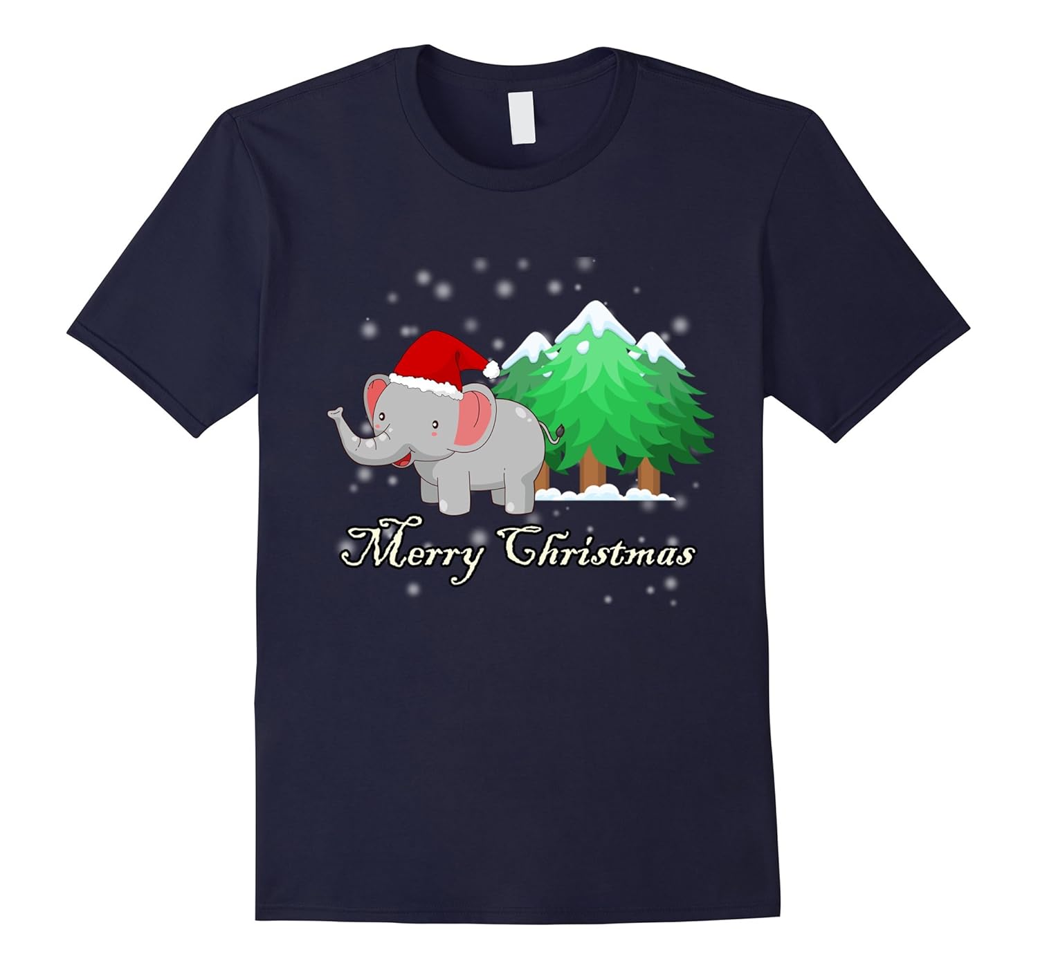 Merry Christmas Cute Elephant T-Shirt for girls boys kids-ANZ