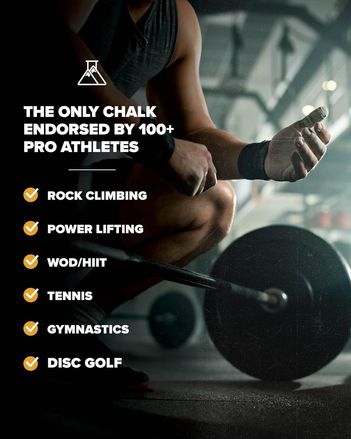 Friction Labs Quick Grip Secret Stuff Liquid Chalk for Athletes - Made in USA - Skin Friendly - Rock Climbing, Weightlifting, Gym, Tennis - Trusted by 100+ Pro Athletes - Best Workout Chalk - 75mL