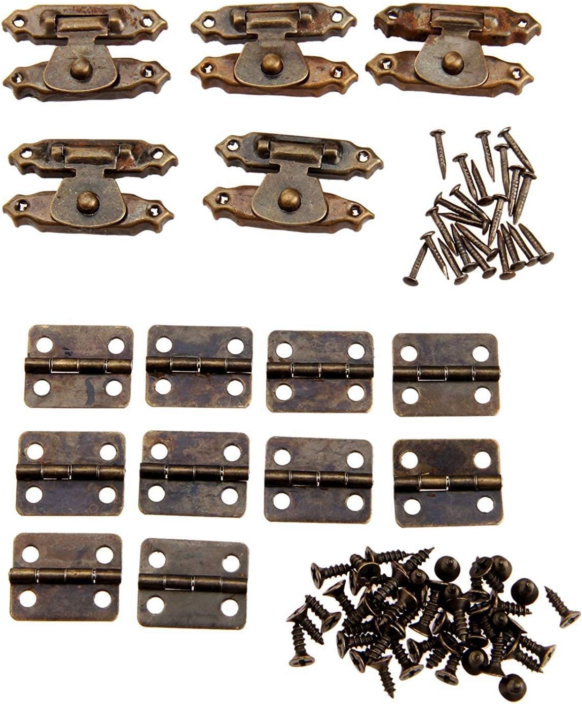 Bisagras RETYLY 5 Piezas Cerrojo Pestillo De Puerta De Gabinete Antiguo