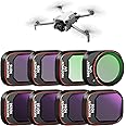 NEEWER ND & CPL Filter Set Compatible with DJI Mini 4 Pro, 8 Pack UV CPL ND8 ND16 ND32 ND64 ND128 ND256 CPL Polarizer Neutral Density Drone Lens Filters, Multi Coated HD Optical Glass/Aluminum Frame