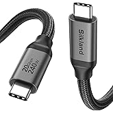 Silkland USB C Monitor Display Cable 3.3FT 4K@144Hz/60Hz, 8K USB C 3.2 Gen 2x2 Video Cable, 20Gbps Data Transfer, 240W PD Charging, Type C Compatible for iPhone 17, MacBook, CarPlay, Portable Monitor