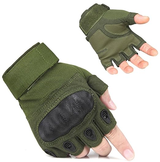 HASAGEI Arbeitshandschuhe Fahrradhandschuhe für Herren Halbfinger Radsporthandschuhe für Outdoor-Aktivitäten, Arbeit, Sport, 
