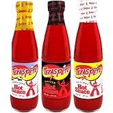 Texas Pete Hot Sauce Sample Bundle - Hot, Hotter &amp; Garlic (6 Ounce x 3)