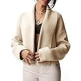 Saodimallsu Womens Cropped Cardigan Open Front Shawl 2026 Fall Trendy Long Sleeve Sweater Jacket