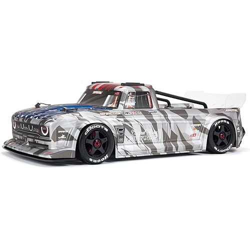 ARRMA 1/7 Infraction 6S BLX V2 All-Road RC Truck RTR (Transmitter and Receiver Included, Batteries and Charger Required), Silver, ARA7615V2T2