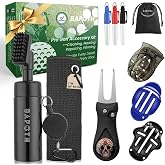 BAPOTH Golf Club Cleaner Set, 5oz Squeeze Water Brush, Microfiber Towel | Leak-Proof Retractable Brush, 23.6x15.7in Towel, Strong Bristles, Essential Golf Accessories Gifts for Men