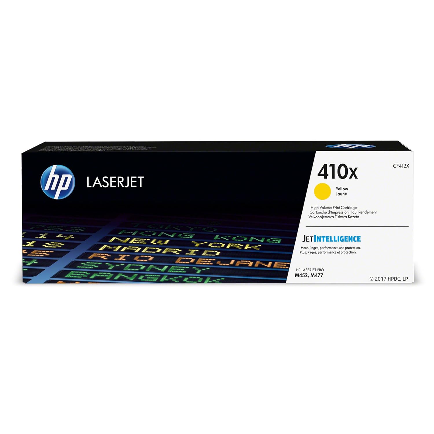 HP 410X (CF412X) Toner Cartridge, Yellow High Yield for HP Color Laserjet Pro M452dn M452dw M452nw MFP M377dw MFP M477fdn MFP M477fdw MFP M477fnw