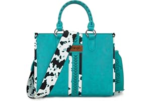 Montana West Wrangler Animal Print Tote Bag for Women Western Purse Boho Top Handle Satchel Handbag
