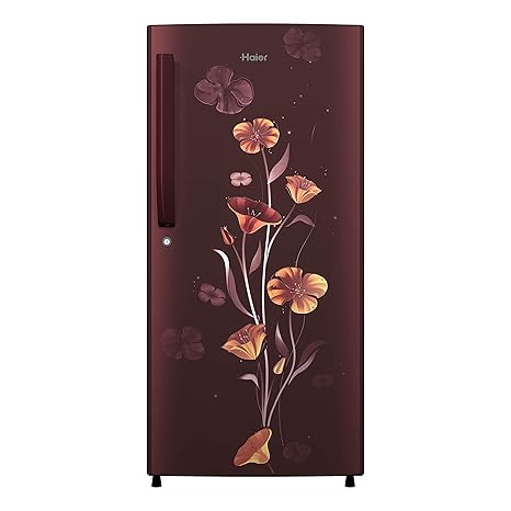 Haier 195 L 3 Star Direct-Cool Single Door Refrigerator (HRD-1953CRF-E, Red Freesia)