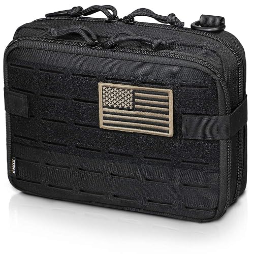 WYNEX Tactical Molle Admin Pouch of Laser Cut Design, Utility Pouches ...