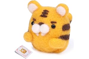 Nitlak Needle Felting Kit, Animal Needle Felting Starter Kit, Needle Felting Supplies with Felting Needles Instruction, Complete Needle Felting Tools for Beginners Adults DIY Craft (Tiger)